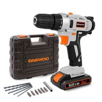 Frávega Taladro inalámbrico daewoo de litio dacd1440 + maletín oferta