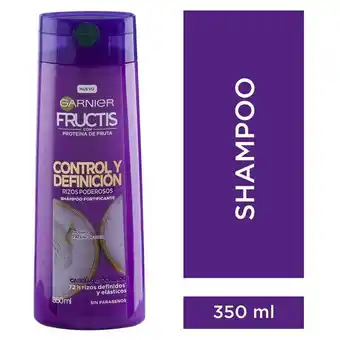 Coto Shampoo control y definición rizos poderosos fructis garnier 350ml oferta