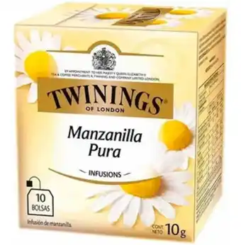 Faraone Té twinings sabor manzanilla pura caja por 10 saquitos oferta