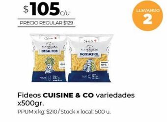 Disco Fideos cuisine & co x 500gr oferta