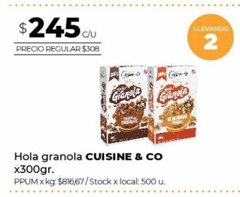 Disco Hola granola cuisine & co oferta