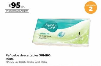 Pañuelos descartables jumbo