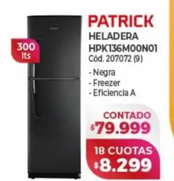 Naldo Lombardi Patrick Heladera HPK136Moon01 300lts oferta