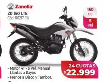 Naldo Lombardi Zanella ZR 150 LTE 150 cc 5 Vel oferta