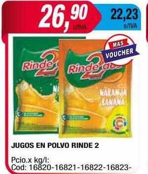 Maxiconsumo Jugos En Polvo Rinde 2 oferta