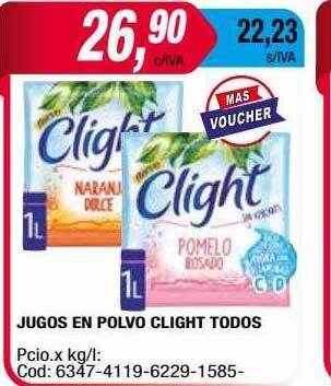 Maxiconsumo Jugos En Polvo Clight Todos oferta