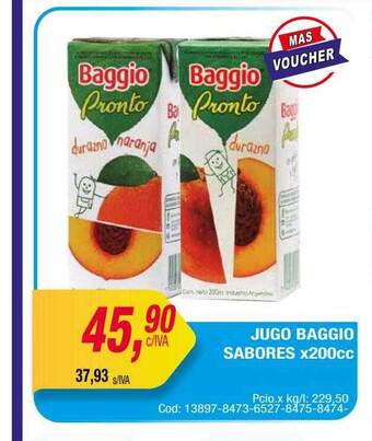 Maxiconsumo Jugo Baggio Sabores oferta
