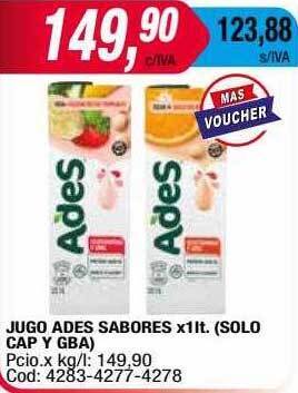 Maxiconsumo Jugo Ades Sabores oferta