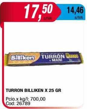 Maxiconsumo Turron Billiken oferta