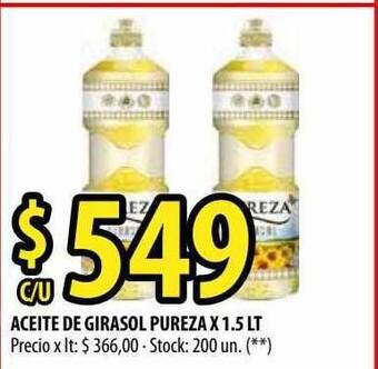 Punto Mayorista Aceite De Girasol Pureza oferta