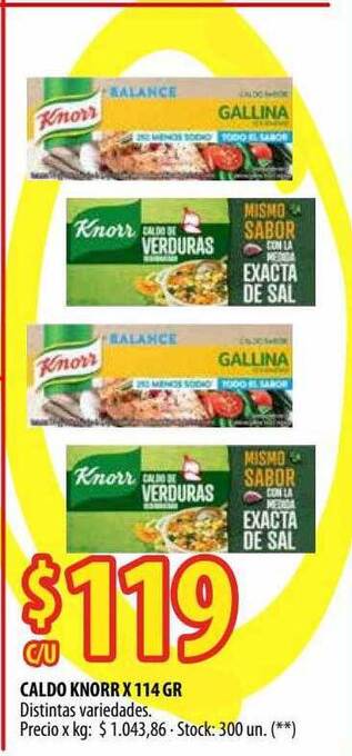 Punto Mayorista Caldo Knorr oferta