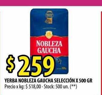 Punto Mayorista Yerba Nobleza Gaucha Selección oferta