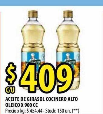 Punto Mayorista Aceite De Girasol Cocinero Alto Oleico oferta