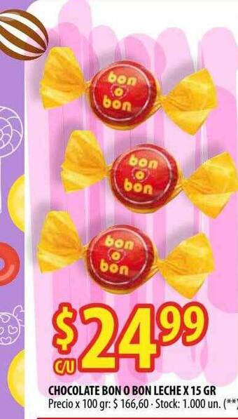 Punto Mayorista Chocolate Bon O Bon Leche oferta