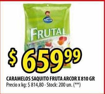 Punto Mayorista Caramelos Saquito Fruta Arcor oferta