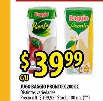 Punto Mayorista Jugo Baggio Pronto oferta