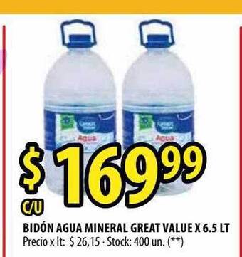 Punto Mayorista Bidón Agua Mineral Great Value oferta