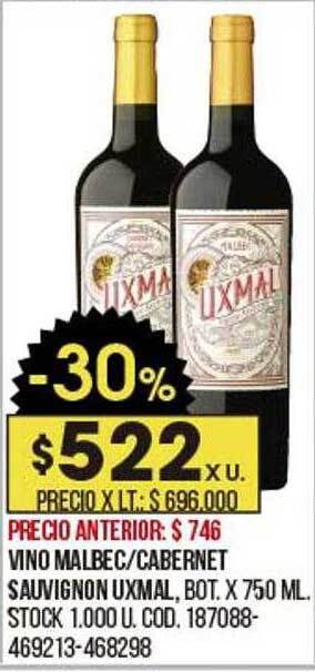 Coto Vino Malbec Cabernet Sauvignon Uxmal oferta