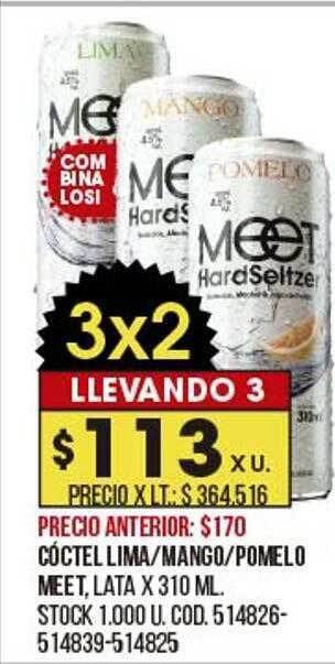 Coto Cóctel Lima Mango Pomelo Meet oferta