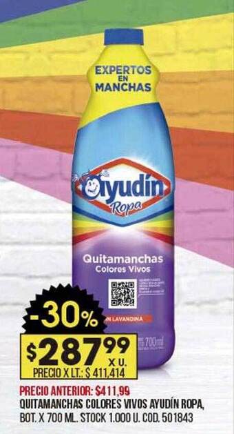 Coto Quitamanchas Colores Vivos Ayudín Ropa oferta