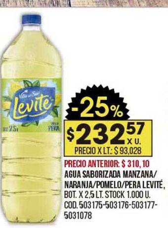 Coto Agua Saborizada Manzana Naranja Pomelo Pera Levité oferta