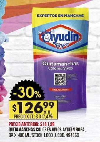 Coto Quitamanchas Colores Vivos Ayudín Ropa oferta