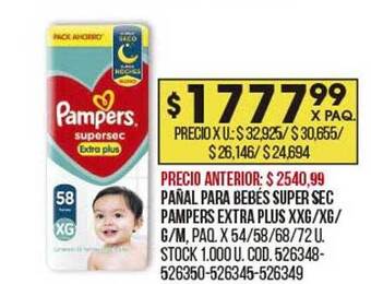 Coto Pañal Para Bebés Super Sec Pampers Extra Plus oferta