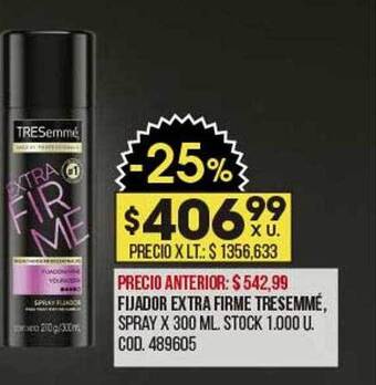 Coto Fijador Extra Firme Tresemmé oferta