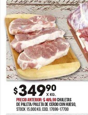 Coto Chuletas De Paleta Paleta De Cerdo Con Hueso oferta