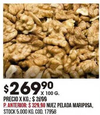 Coto Nuez Pelada Mariposa oferta