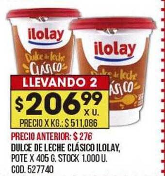 Coto Dulce De Leche Clásico Ilolay oferta