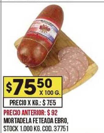 Coto Mortadela Feteada Ebro oferta