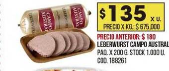 Coto Leberwurst Campo Austral oferta
