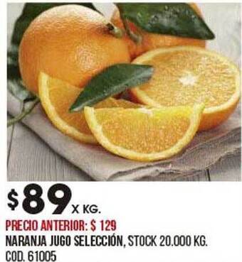 Coto Naranja Jugo Selección oferta