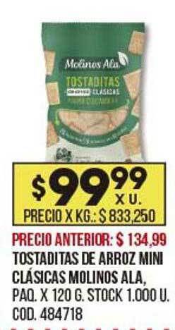 Coto Tostaditas De Arroz Mini Clásicas Molinos Ala oferta