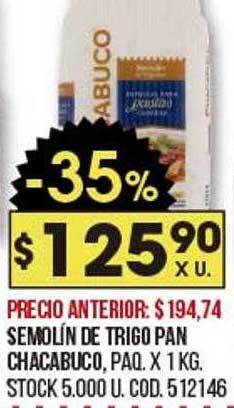 Coto Semolín De Trigo Pan Chacabuco oferta
