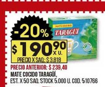 Coto Mate Cocido Taragüí oferta