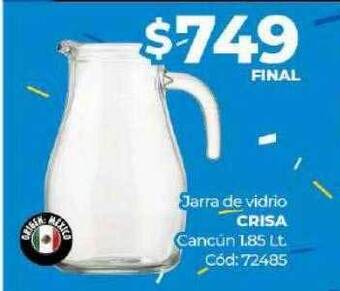 Diarco Jarra De Vidrio Crisa Cancún oferta