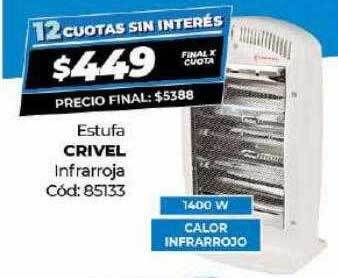 Diarco Estufa Crivel Infrarroja oferta