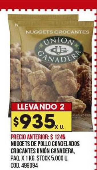 Coto Nuggets De Pollo Congelados Crocantes Unión Ganadera oferta