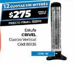 Diarco Estufa Crivel Cuarzo Vertical oferta