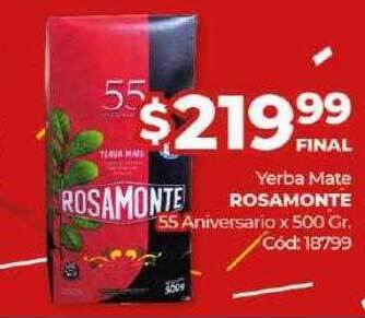 Diarco Yerba Mate Rosamonte 55 Aniversario oferta
