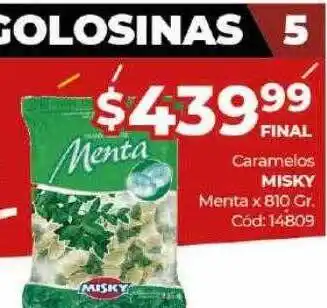 Diarco Caramelos Misky Menta oferta