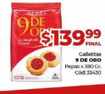 Diarco Galletitas 9 De Oro Pepas oferta