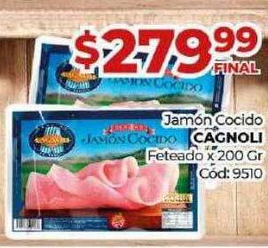 Diarco Jamón Cocido Cagnoli Feteado oferta