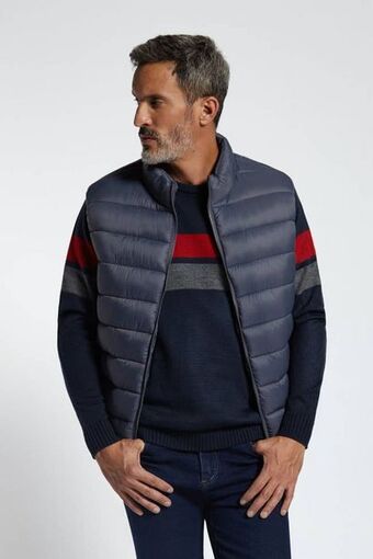 Macowens Chaleco inflado de nylon gris medio oferta