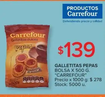Carrefour Market Carrefour Galletitas Pepas Bolsa x 500g oferta
