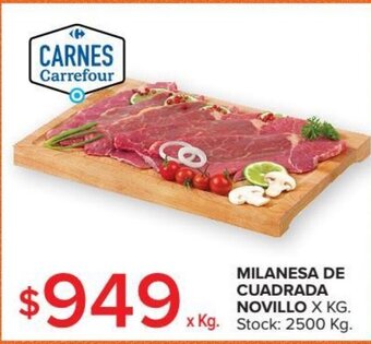 Carrefour Market Milanesa De Cuadrada Novillo x kg oferta