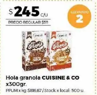 Disco Hola Granola Cuisine & Co oferta
