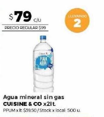 Disco Agua Mineral Sin Gas Cuisine & Co oferta